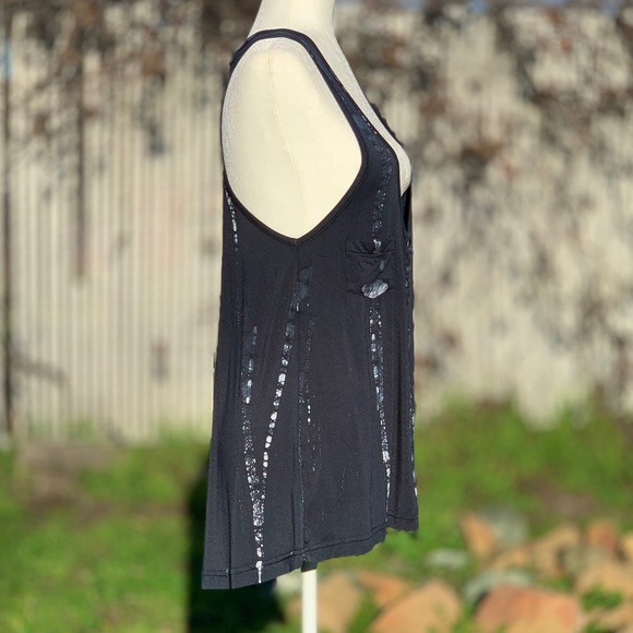 Patterson J. Kincaid Back Zip Blue Tank Top ~ Women’s Medium - Picture 3 of 5